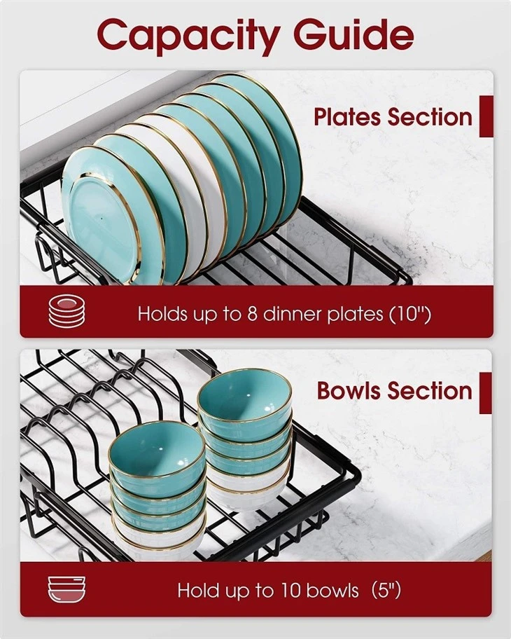 expandable dish rack over sink